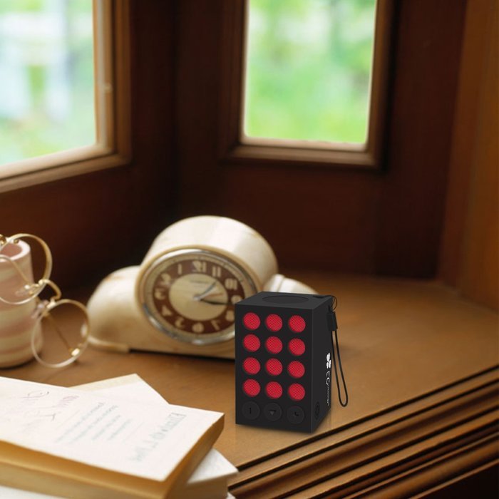 EC Technology Ultra Portable Wireless Bluetooth 6-10 Hours Playback time, IPX5 Water Resistant - Black&Red N2