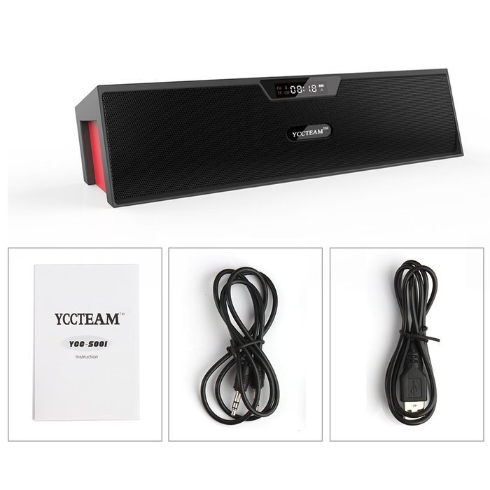 YCC Team &reg; Best Bluetooth Speaker, Wireless Speaker with Dual Speakers and FM Radio, Built-in Mic, LED Display... N4