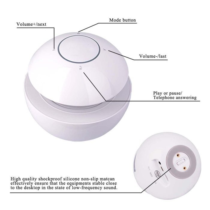 New Mini Speaker Bluetooth 4.0 Speakers Wireless Portable Stereo LED Handsfree Mic 4- 10 Hours Party Playtime...