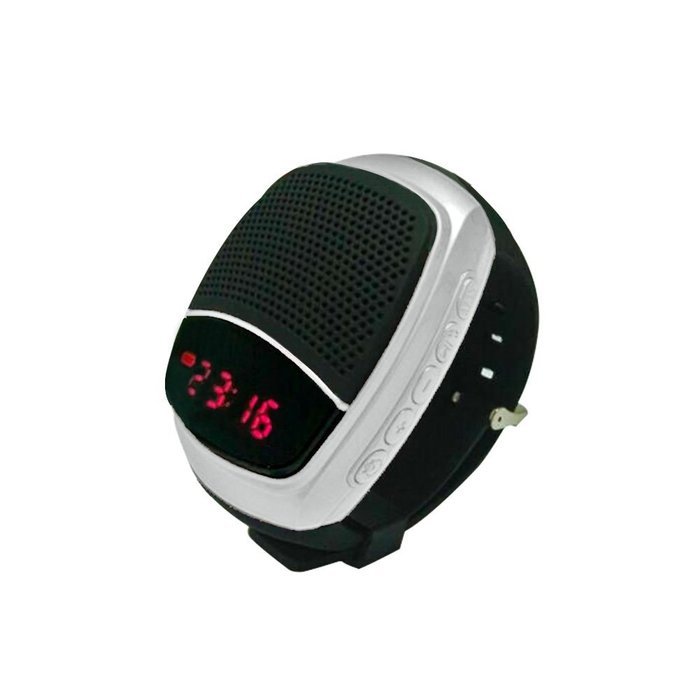 ETE Upgraded Multi-functional Bluetooth Watch Speaker: Mp3 Music Player, LED Display, Stopwatch, Alarm Clock,... N17