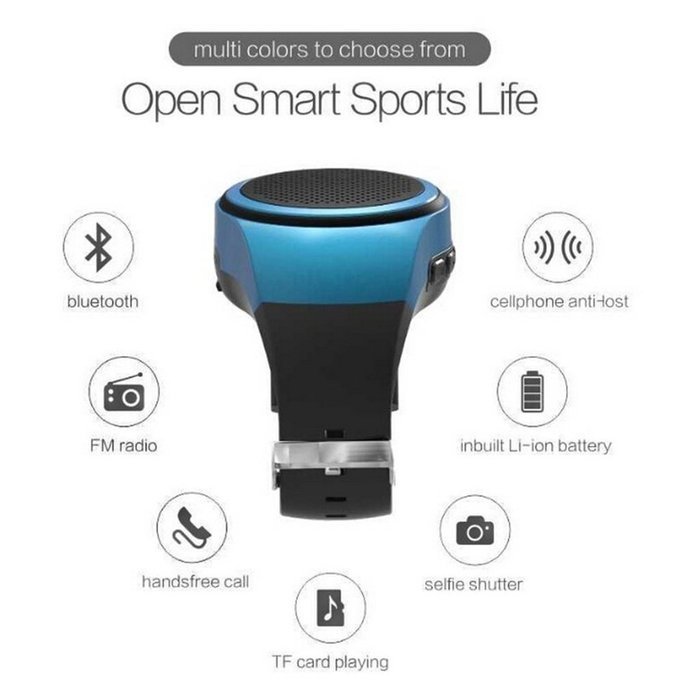 ETE Upgraded Multi-functional Bluetooth Watch Speaker: Mp3 Music Player, LED Display, Stopwatch, Alarm Clock,... N22