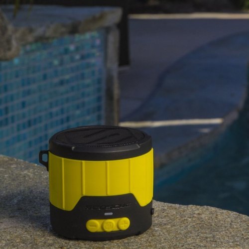 SCOSCHE Mini Rugged Weatherproof Wireless Bluetooth Speaker - Retail Packaging - Yellow