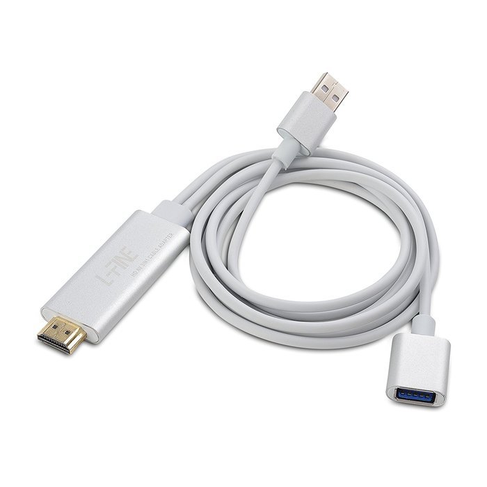 L-Fine Airplay Miracast HDMI Media Streaming Adapter Cable for iPhone Android Phone