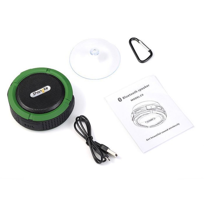 Shangke(TM) Portable Wireless Bluetooth Outdoor Mini Speaker, with Suction Cup/Mic/Hands-Free Speakerphone shower... N7