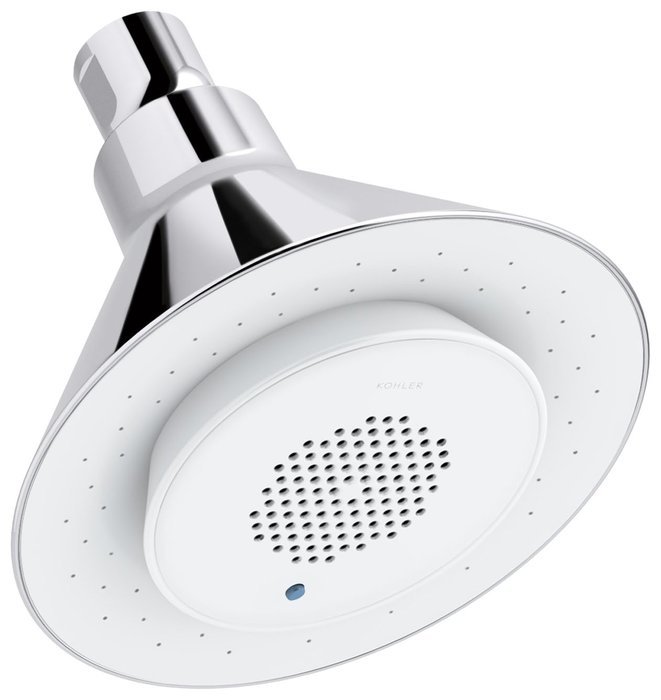 KOHLER K-9245-BN 2.5 GPM Moxie Showerhead and Wireless Speaker, Vibrant Brushed Nickel N9
