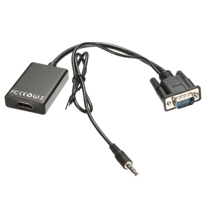 BephaMart 1080P VGA To HDMI HD Converter Adapter USB Audio Video Cable Laptop TV PC DVD N2