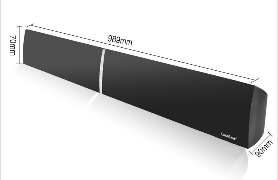 LuguLake T180 TV Sound Bar Bluetooth Speaker 3D Surround For Home Theater System, 2.0 Channel N4