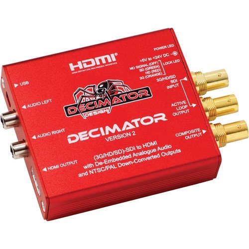 DECIMATOR 2 3G/HD/SD-SDI to HDMI Converter with Built-In NTSC/PAL Downscaler & Analog Audio Outputs N3