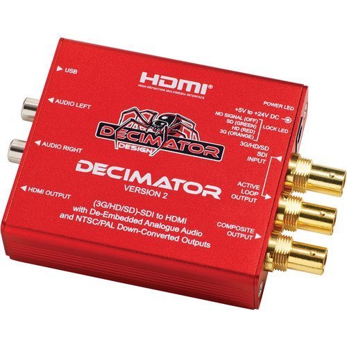 DECIMATOR 2 3G/HD/SD-SDI to HDMI Converter with Built-In NTSC/PAL Downscaler & Analog Audio Outputs N4
