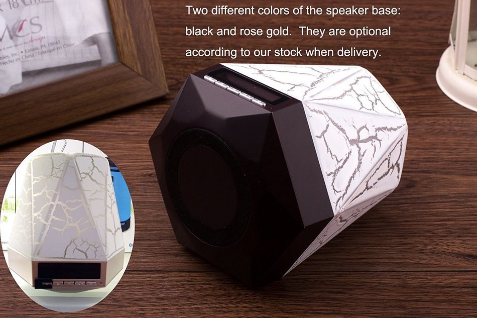 Greatever Magic Wireless Bluetooth Speaker With FM Radio/Alarm/Lamp/Clock ,Portable Colorful LED Night Light,Support...