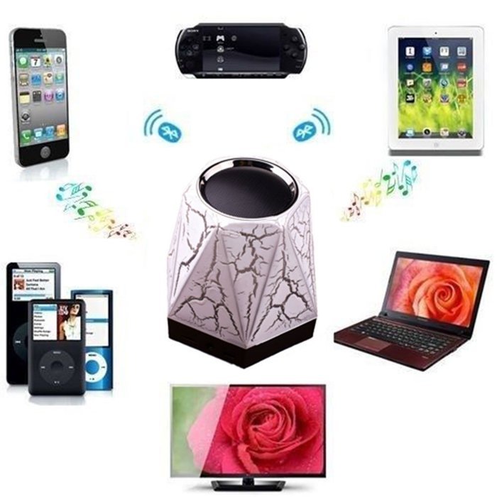 Greatever Magic Wireless Bluetooth Speaker With FM Radio/Alarm/Lamp/Clock ,Portable Colorful LED Night Light,Support... N3