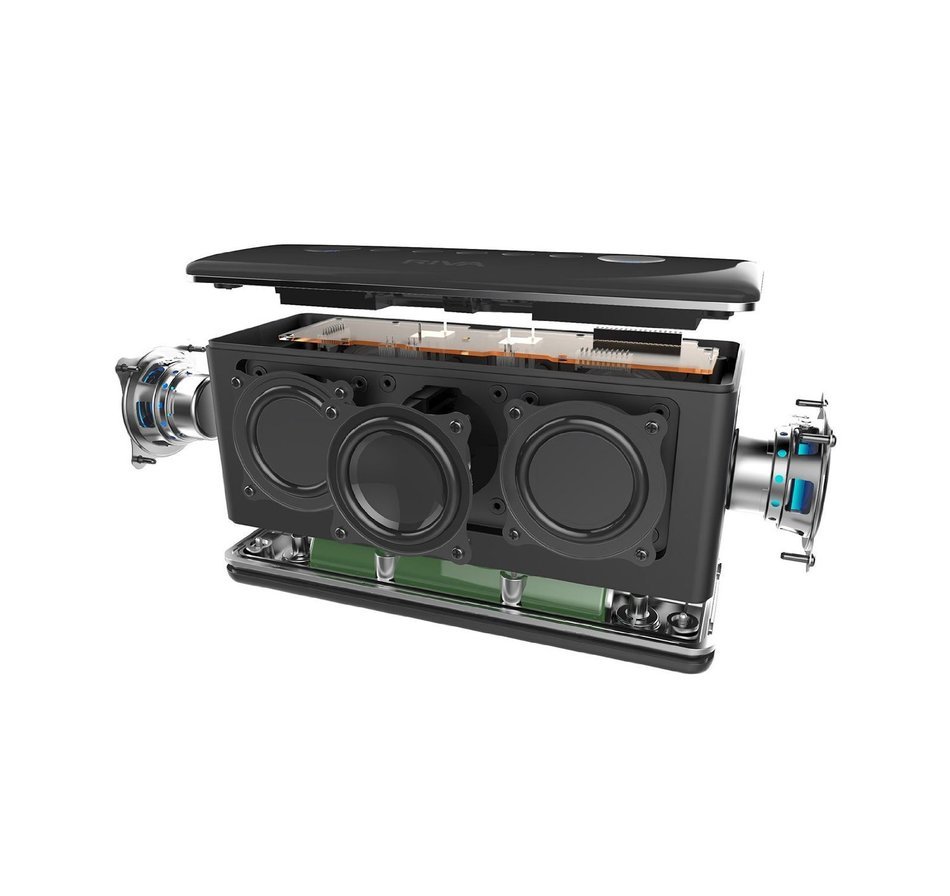 RIVA TURBO X RTX01B Premium Wireless Bluetooth Speaker (Black) N7
