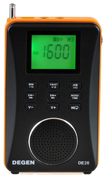 Degen DE26 3-in-1 Rechargeable AM/FM Shortwave Radio, Portable Speaker & MP3 Player with Built-in Micro SD/TF...