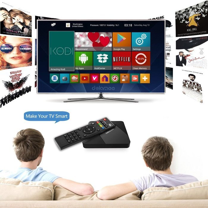 Vipwind Dolamee D5 Smart Android 5.1 TV Box 1G/8G RK3229 Quad Core KODI 16.1 XBMC H.265 4K HDMI Mini PC WiFi Miracast... N5