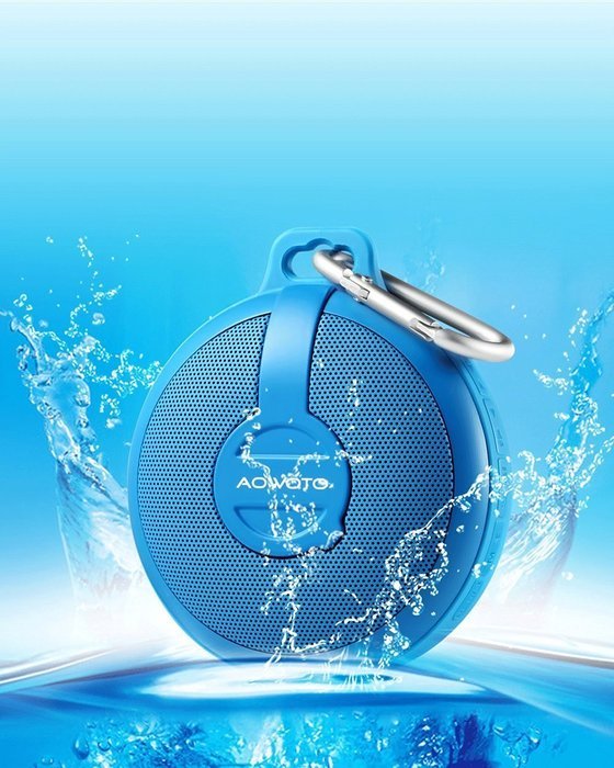 AOWOTO Outdoor Ultra Portable Wireless Bluetooth Speaker,hands Free Waterproof Shower Speaker with Tf Card Compatible...