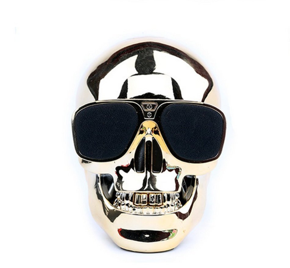 Generic Skull Head Shape Portable Wireless Bluetooth Speaker for Desktop PC/Laptop Notebook/Mobile Phone/MP3/MP4...