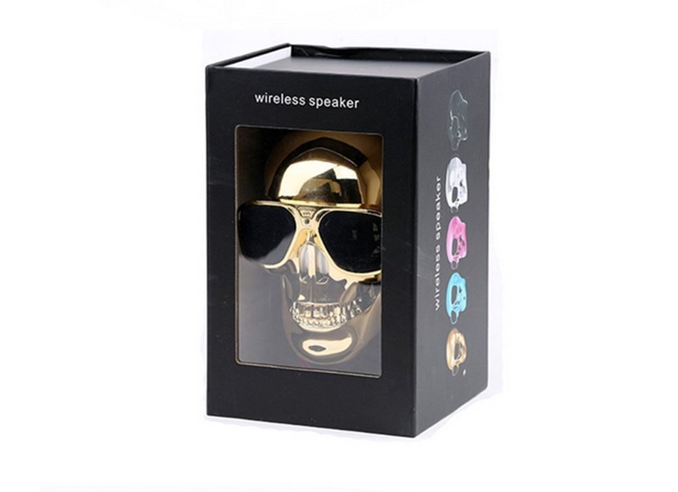 Generic Skull Head Shape Portable Wireless Bluetooth Speaker for Desktop PC/Laptop Notebook/Mobile Phone/MP3/MP4... N4