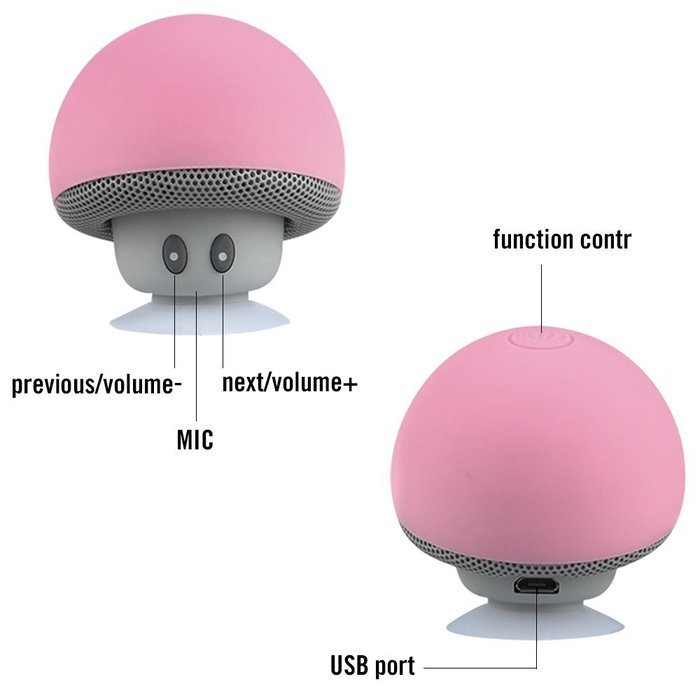 NSK Mini Portable Mushroom Bluetooth Speaker Green N7