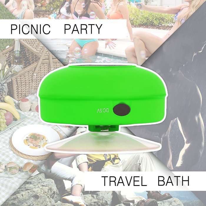 Waterproof Bluetooth Speakers , FULiYEAR Shower with Suction Cup & Mic Handsfree for Phone Call Green N3