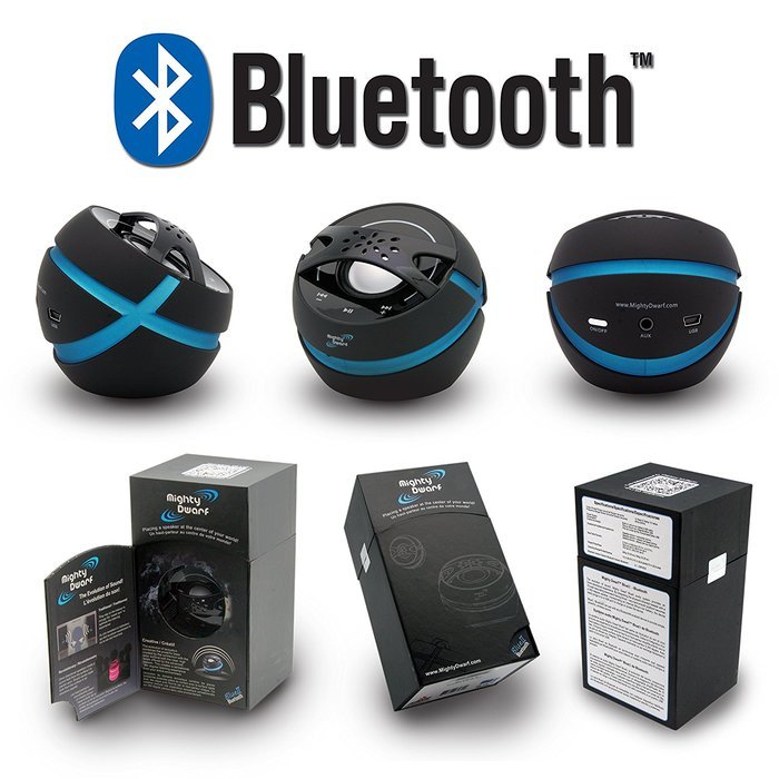 Portable Bluetooth Vibration Speaker By Mighty Dwarf - 10W Mini Wireless Speaker For Indoors Or Outdoors - Bluetooth...