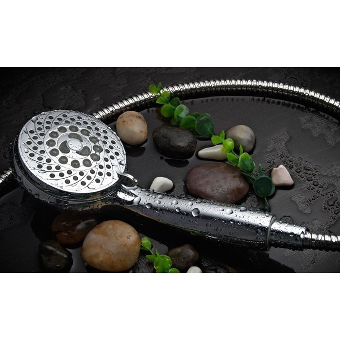 HotelSpa Ultra-Luxury 7-Setting 7 color LED Handheld Shower-Head with Bonus New Slimline Waterproof Bluetooth... N3