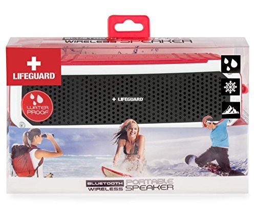 Lifeguard Red Waterproof Portable Bluetooth&reg; Wireless Speaker N5