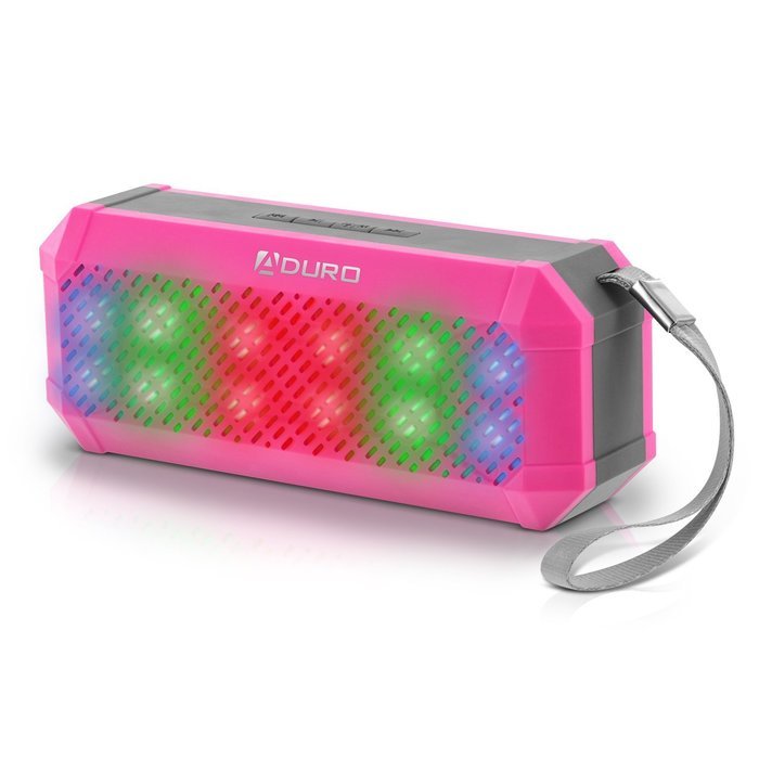Aduro&reg; Amplify Sound Glow Wireless Portable Speaker w/ LED Light Show & Built-in FM Radio & Hands Free Calling...