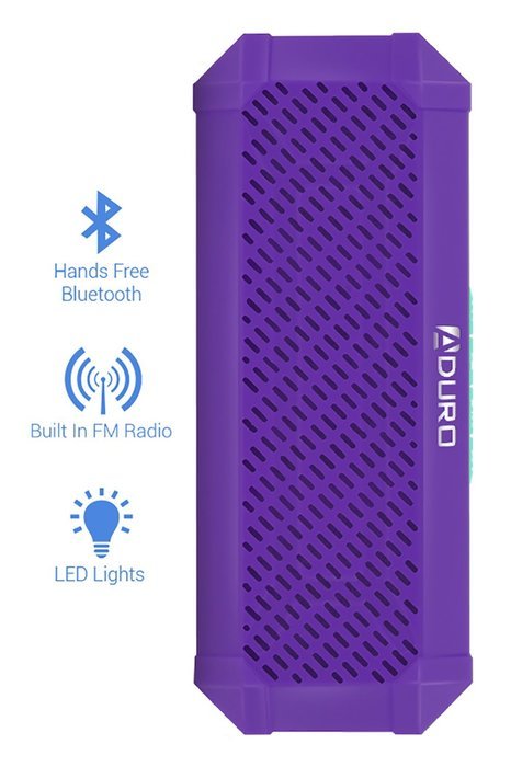 Aduro&reg; Amplify Sound Glow Wireless Portable Speaker w/ LED Light Show & Built-in FM Radio & Hands Free Calling... N5