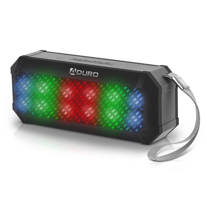 Aduro&reg; Amplify Sound Glow Wireless Portable Speaker w/ LED Light Show & Built-in FM Radio & Hands Free Calling... N10