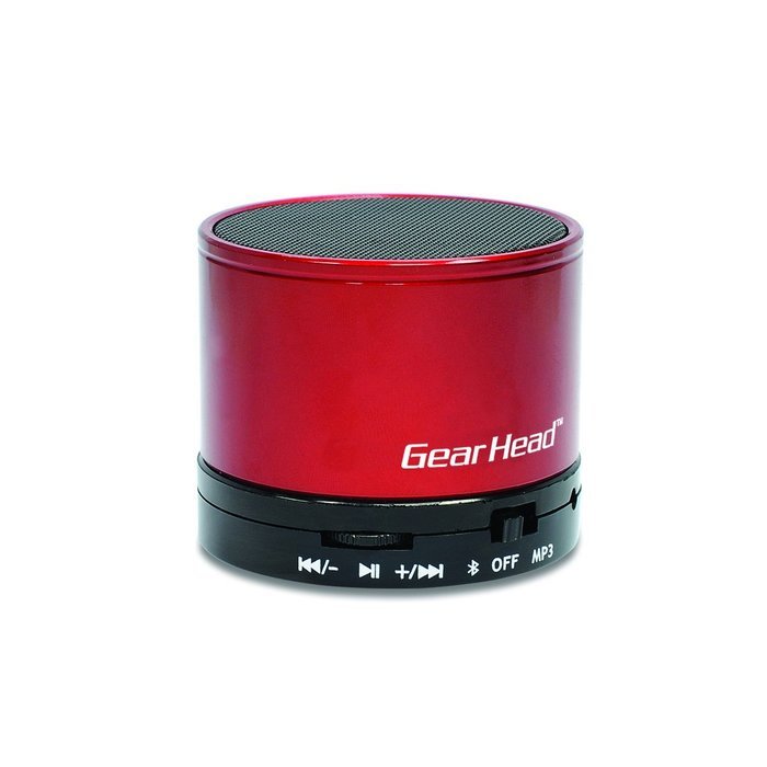 Gear Head Bluetooth Wireless Speaker with Microphone, Red (BT3500RED) N6
