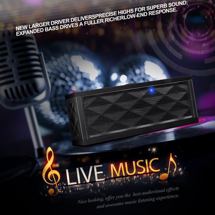 Bluetooth Speakers, LoHi Portable Bluetooth Speakers Wireless Speakers Outdoor Speakers Enhanced Bass Resonator... N4