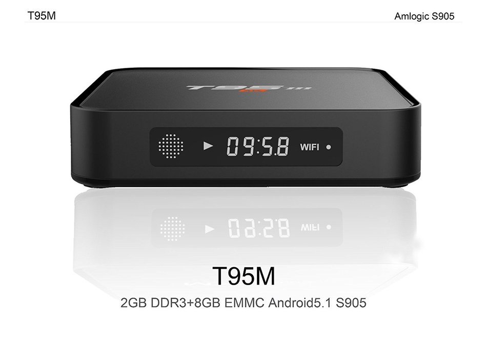 ELEGIANT S905 2.4GHz Quad-Core T95M 5V/2A TV BOX Wireless Network Set-Top Boxes HD Player Android 5.1 OS 2G DDR3RAM... N7
