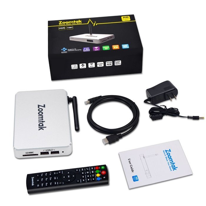 Zoomtak Android Tv Box 6.0 H8plus 4K HDR New Amlogic S905X Chipset Quad Core [2G/16G] with Kodi 16.1 Fully Loaded... N15
