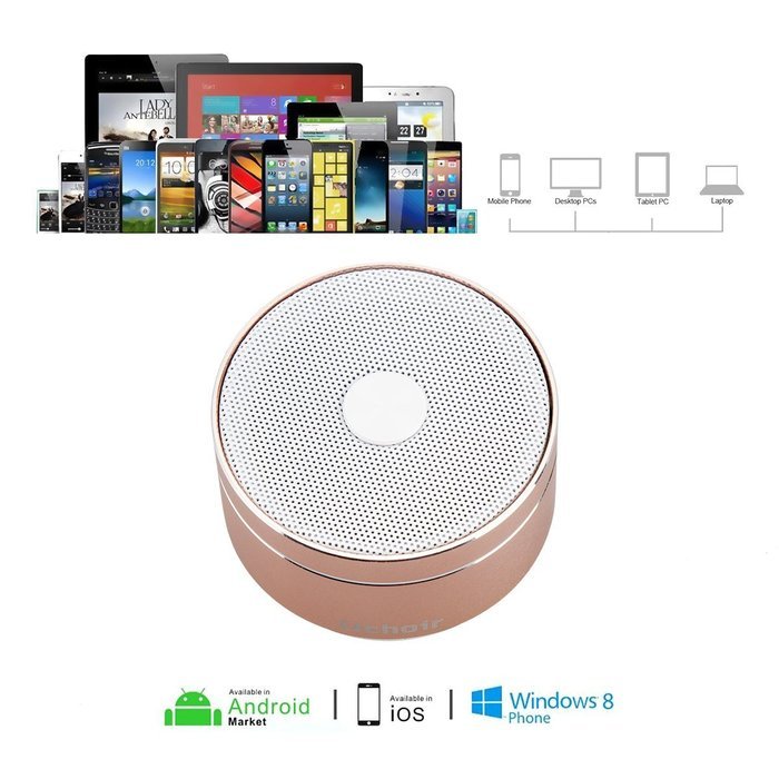 Uchoir FM Radio Bluetooth Speakers, 5W 600 mAh Mini Portable Speaker Hi-Fi, Support 3.5mm Aux-in and TF Card Music... N12