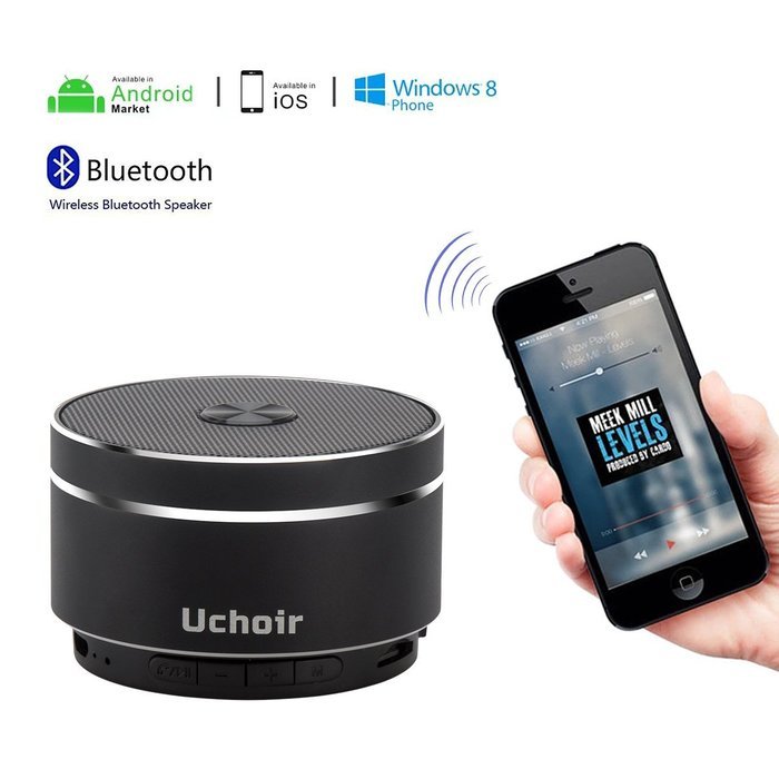 Uchoir FM Radio Bluetooth Speakers, 5W 600 mAh Mini Portable Speaker Hi-Fi, Support 3.5mm Aux-in and TF Card Music... N18