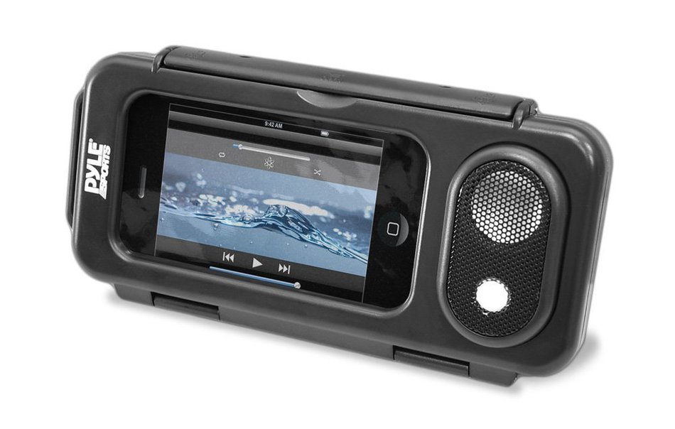 Pyle PWPS63BK Surf Sound Waterproof Portable Speaker Case for iPod, MP3 Player and Smartphone , Black