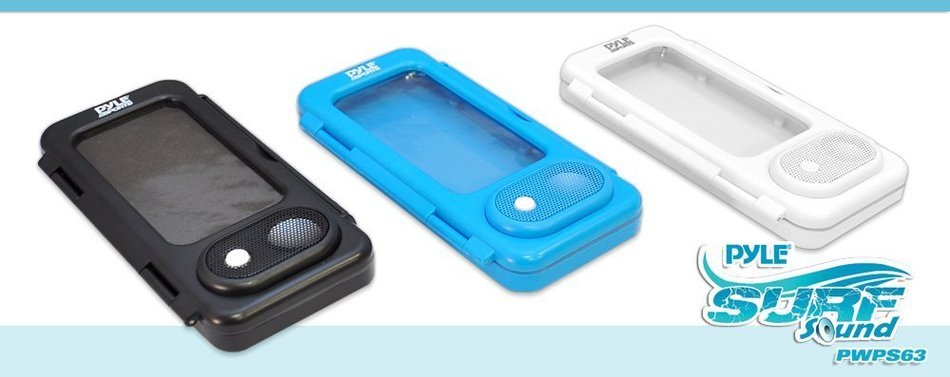 Pyle PWPS63BK Surf Sound Waterproof Portable Speaker Case for iPod, MP3 Player and Smartphone , Black N4