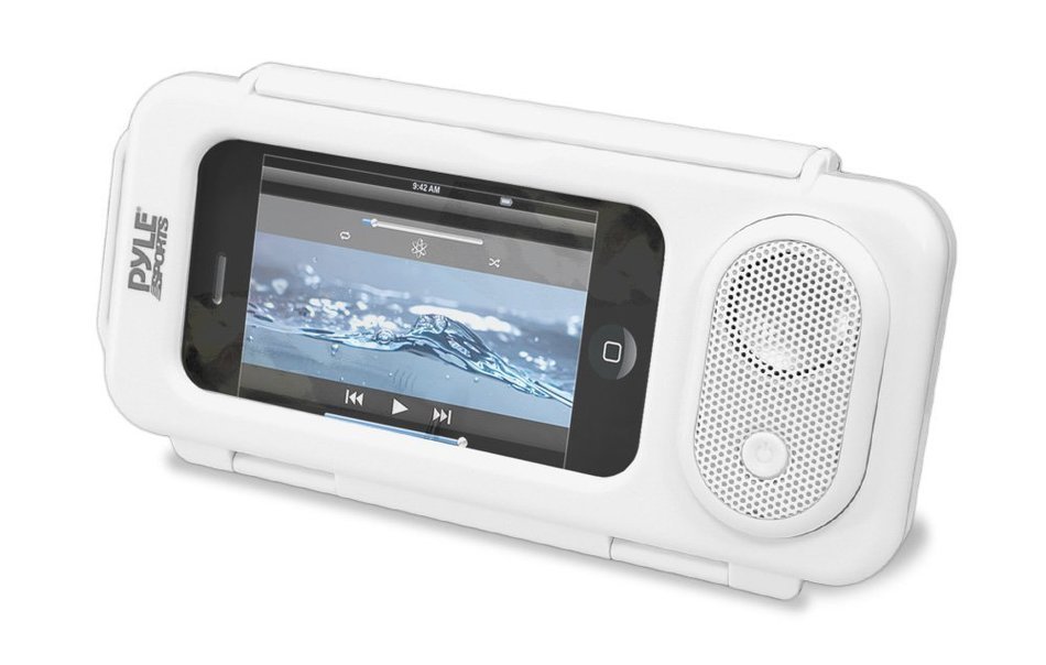 Pyle PWPS63BK Surf Sound Waterproof Portable Speaker Case for iPod, MP3 Player and Smartphone , Black N5