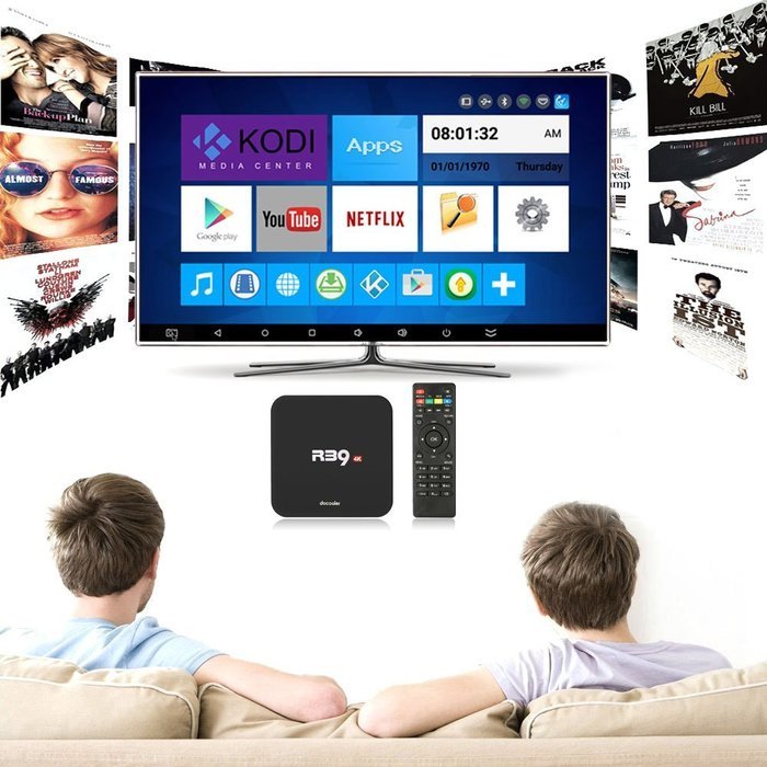 Docooler R39 Smart Android 5.1 TV Box RK3229 Quad Core KODI 16.1 XBMC UHD 4K 1G / 8G Mini PC WiFi H.265 DLNA AirPlay... N4