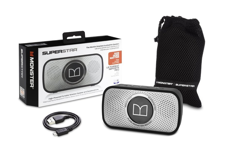 Monster Power Superstar High Definition Bluetooth Speaker (Black/Green) N13