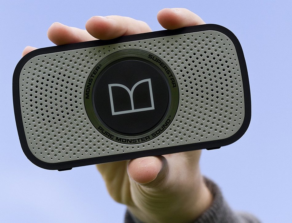 Monster Power Superstar High Definition Bluetooth Speaker (Black/Green) N17