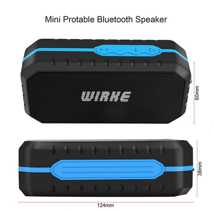 Wirke D3 Ultra Portable Wireless with Tf Card Reading Function Bluetooth Speaker ,Louder Volume , More Bass, Waterproof... N2