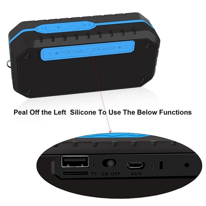 Wirke D3 Ultra Portable Wireless with Tf Card Reading Function Bluetooth Speaker ,Louder Volume , More Bass, Waterproof... N3