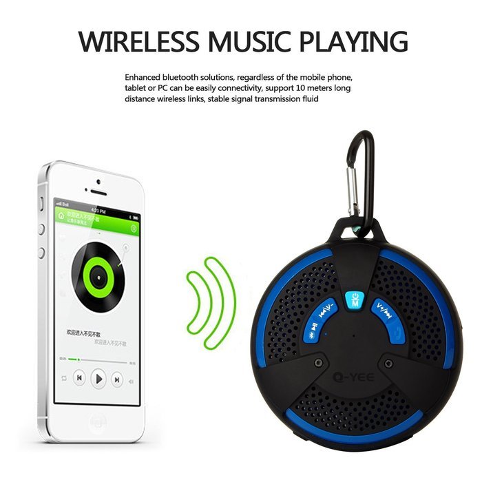 Q-YEE HD Water Resistant Bluetooth Speaker Mini Portable Wireless Speakerphone with Built-in Mic for Hands-free... N3