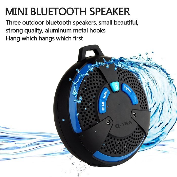 Q-YEE HD Water Resistant Bluetooth Speaker Mini Portable Wireless Speakerphone with Built-in Mic for Hands-free... N7