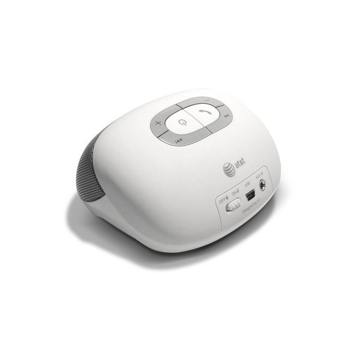 AT&T BTS01-WH Portable Wireless Bluetooth Speaker with Mic - White N2