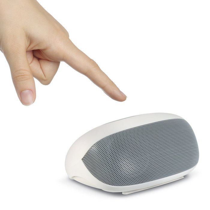 AT&T BTS01-WH Portable Wireless Bluetooth Speaker with Mic - White N3