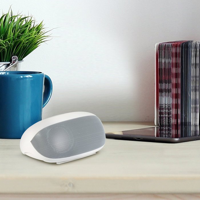 AT&T BTS01-WH Portable Wireless Bluetooth Speaker with Mic - White N4
