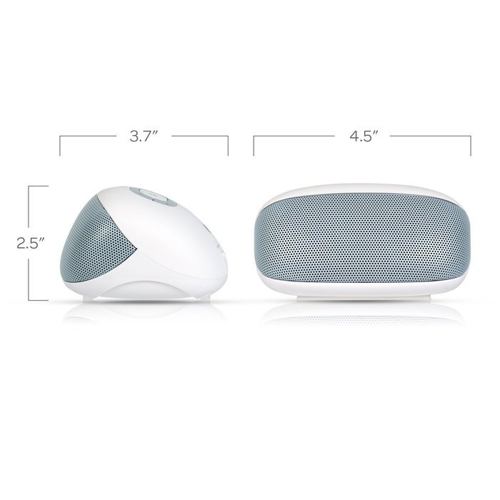 AT&T BTS01-WH Portable Wireless Bluetooth Speaker with Mic - White N5