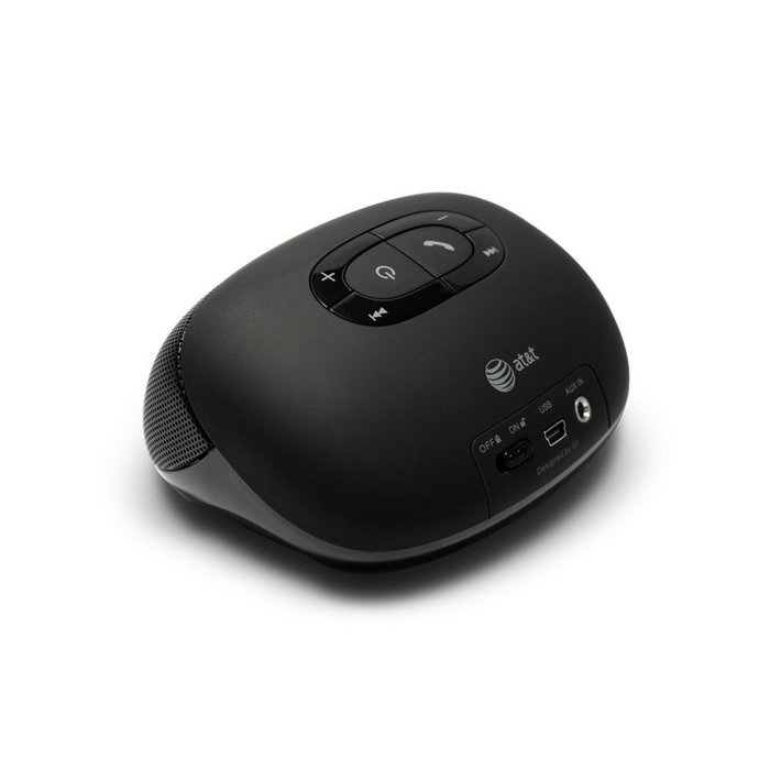 AT&T BTS01-WH Portable Wireless Bluetooth Speaker with Mic - White N7